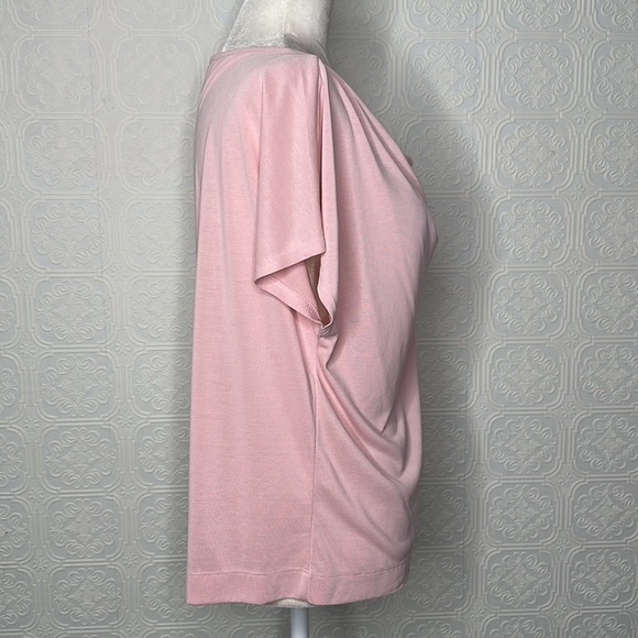 Banana Republic | Pink Cowl Neck Blouse with Capped Sleeves - Picture 2 of 7